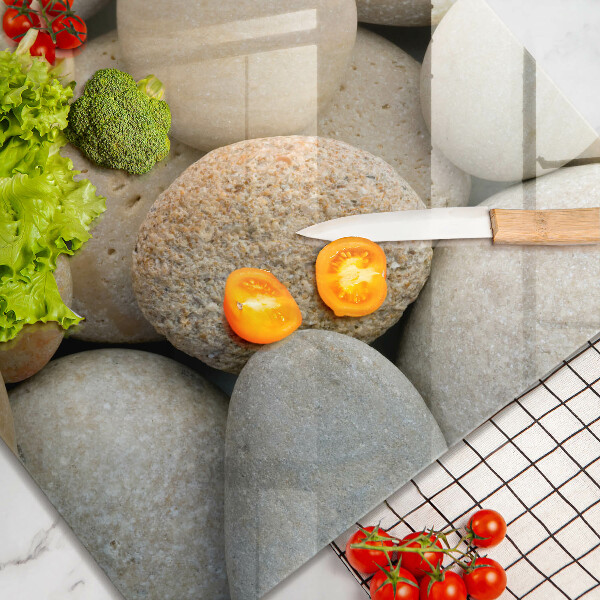 Skleněná krájecí deska Vzor oválných kamenů