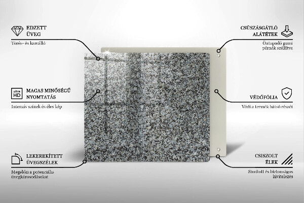 Skleněná krájecí deska Textura kamene