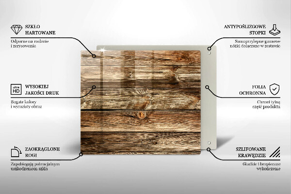 Skleněná krájecí deska Textura dřevěného prkna