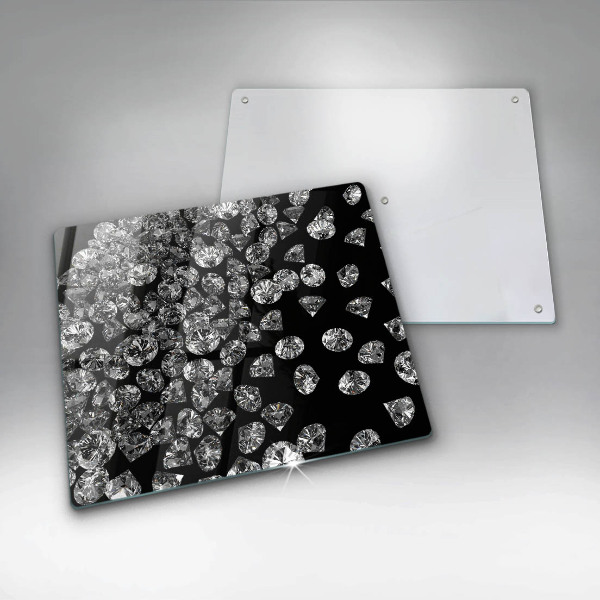 Skleněná krájecí deska Diamanty diamanty