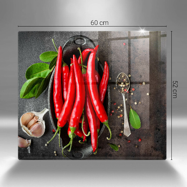 Skleněná krájecí deska Červené chilli papričky