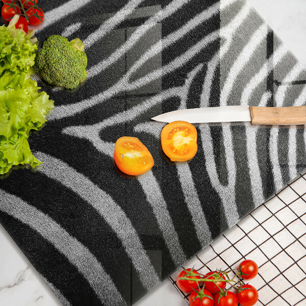 Krájecí prkénko skleněné Zebrové pruhy