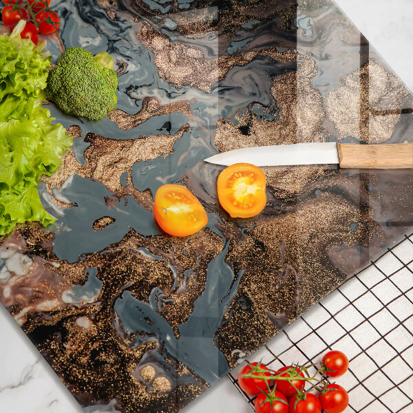 Krájecí prkénko skleněné Zlatá skalní struktura