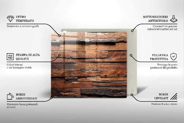 Krájecí prkénko skleněné Dekorativní dřevěné desky