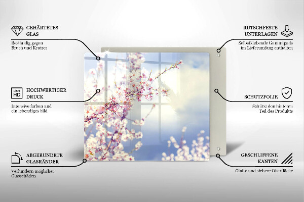 Krájecí prkénko skleněné Kvetoucí strom