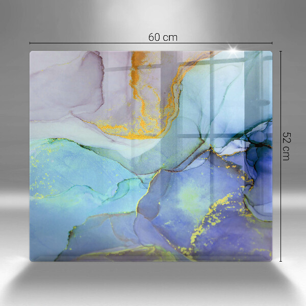 Skleněná deska do kuchyně Prasklý zlatý kámen