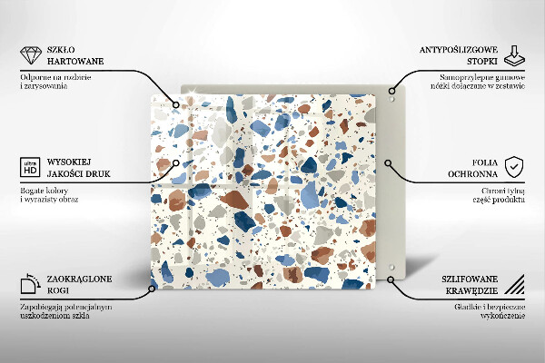 Skleněná deska do kuchyně Dekorativní kamenina