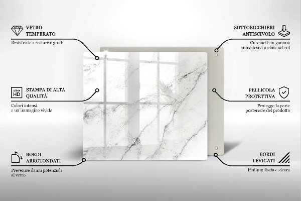 Skleněná krájecí deska Elegantní textura mramoru