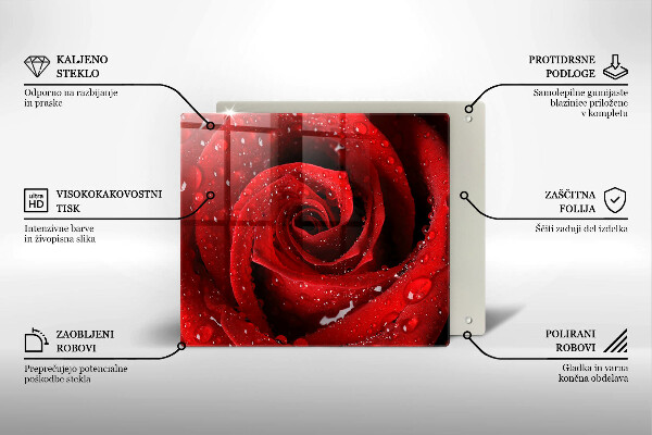 Skleněná krájecí deska Okvětní lístky růže