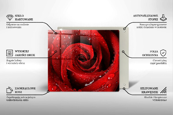 Skleněná krájecí deska Okvětní lístky růže