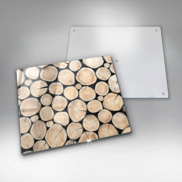 Skleněná krájecí deska Dřevěné kmeny stromů