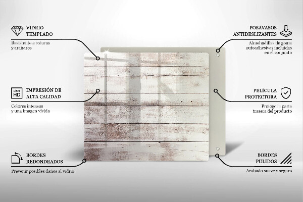 Skleněná krájecí deska Staré dřevěné desky