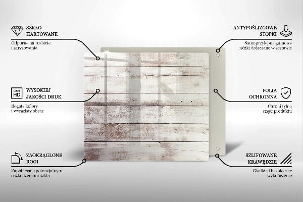 Skleněná krájecí deska Staré dřevěné desky