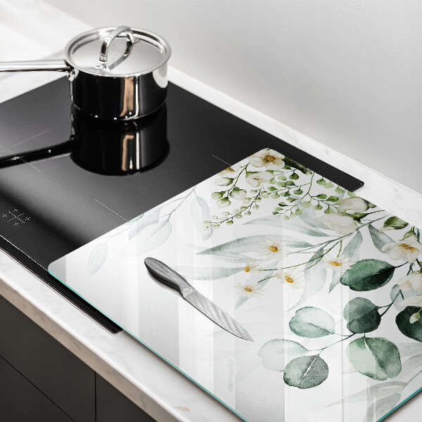 Krájecí prkénko skleněné Akvarel rostliny