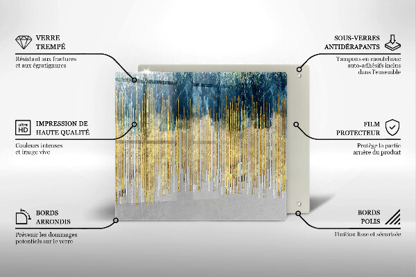 Krájecí prkénko skleněné Designérská abstrakce