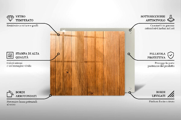 Krájecí prkénko skleněné Dřevěná prkna