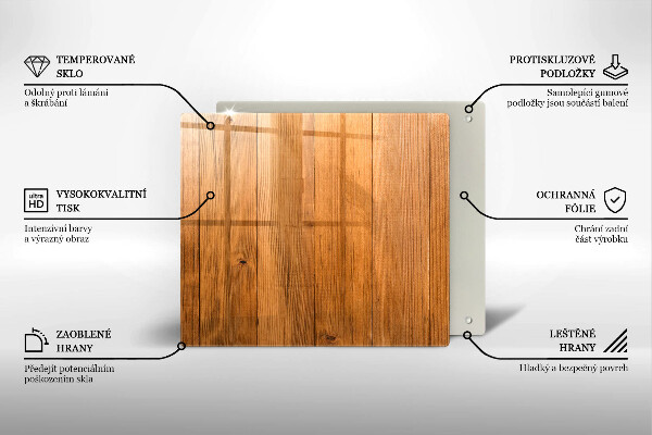 Krájecí prkénko skleněné Dřevěná prkna