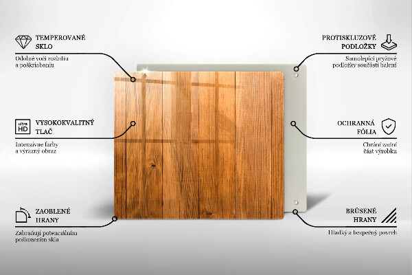 Krájecí prkénko skleněné Dřevěná prkna