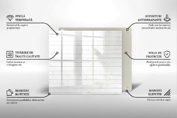 Krájecí prkénko skleněné Moderní světlé desky