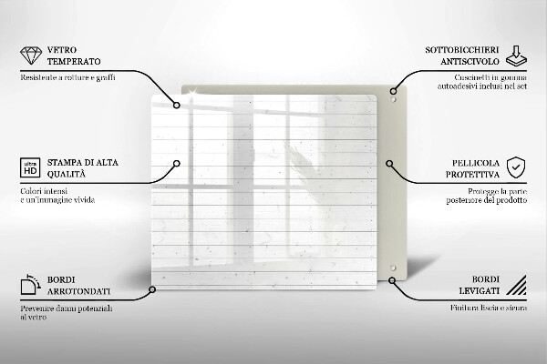 Krájecí prkénko skleněné Moderní světlé desky