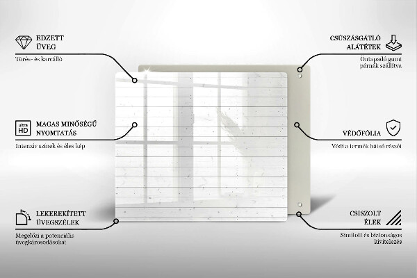 Krájecí prkénko skleněné Moderní světlé desky