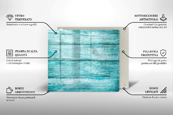 Krájecí prkénko skleněné Vintage dřevěné desky