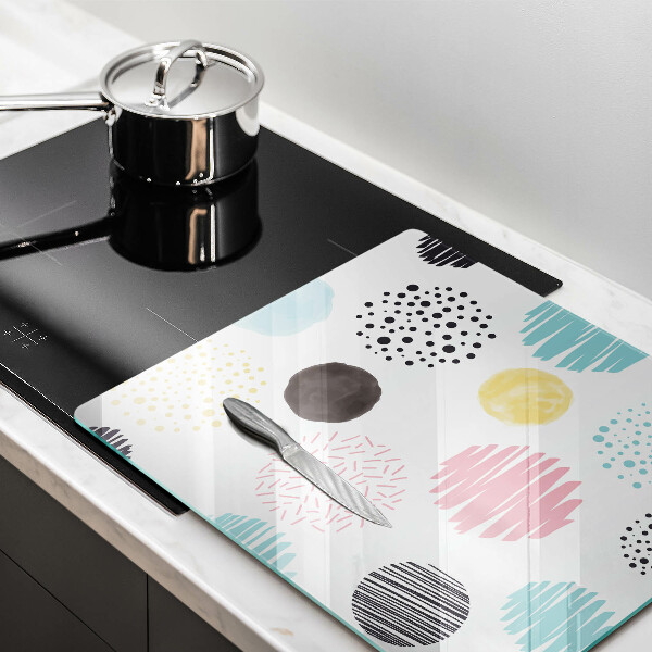 Krájecí prkénko skleněné Malované tvary