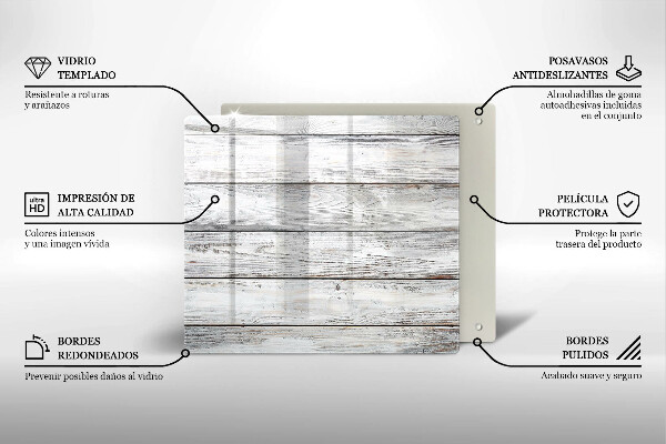 Krájecí prkénko skleněné Světlé dřevěné desky
