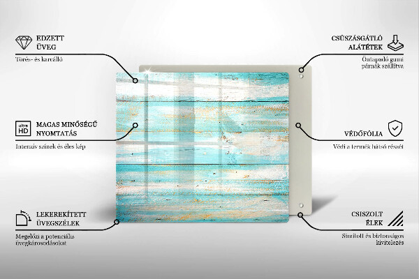 Skleněná krájecí deska Vintage dřevěné desky