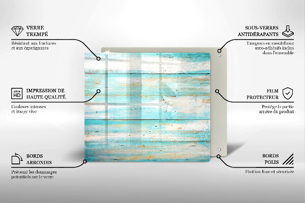 Skleněná krájecí deska Vintage dřevěné desky