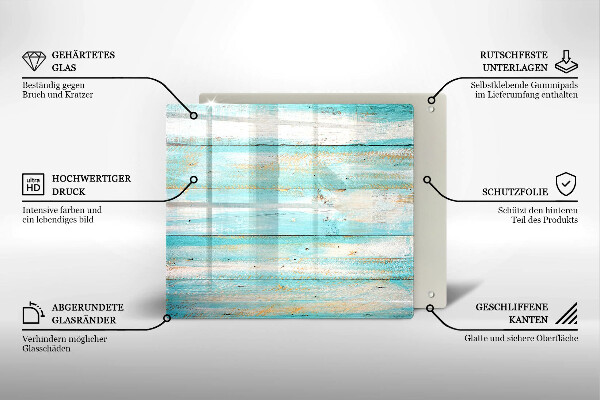 Skleněná krájecí deska Vintage dřevěné desky