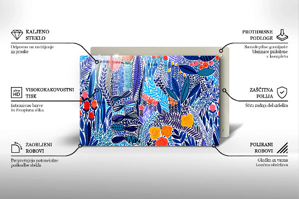 Krájecí prkénko skleněné Malovaná louka