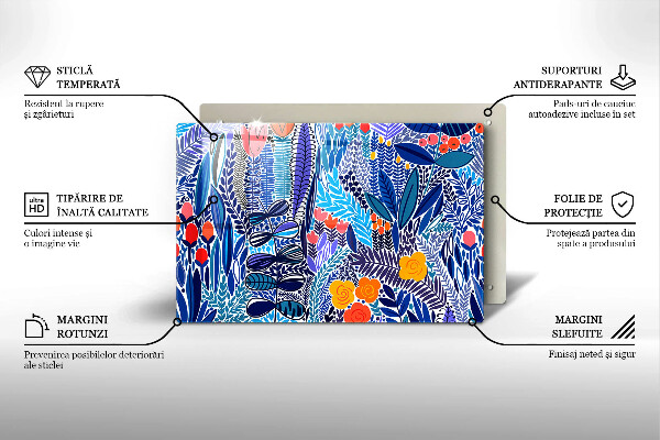 Krájecí prkénko skleněné Malovaná louka