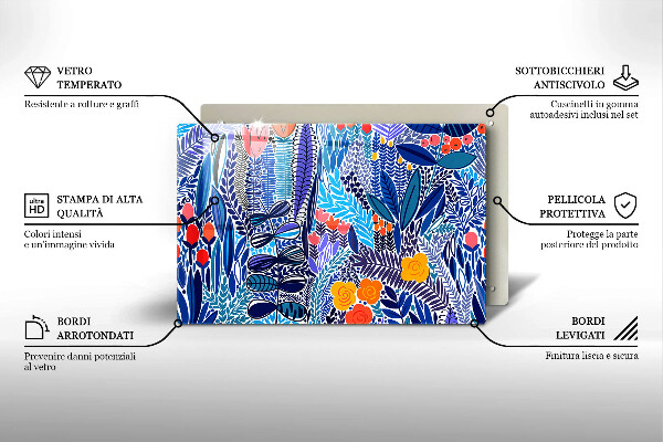 Krájecí prkénko skleněné Malovaná louka