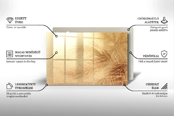 Krájecí prkénko skleněné Pláž písek dovolená