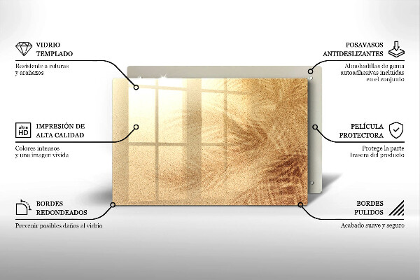 Krájecí prkénko skleněné Pláž písek dovolená