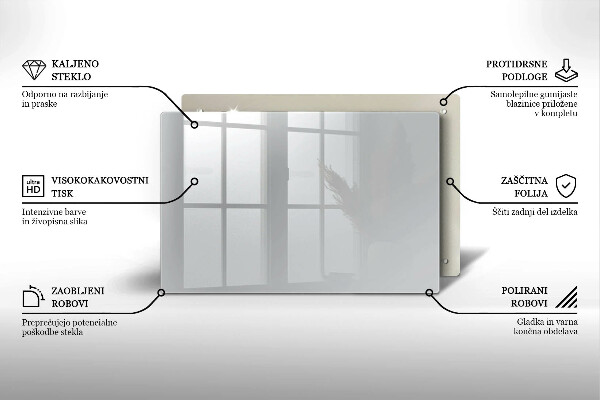 Skleněná deska do kuchyně Šedá barva
