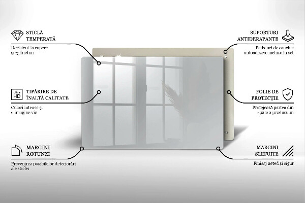 Skleněná deska do kuchyně Šedá barva