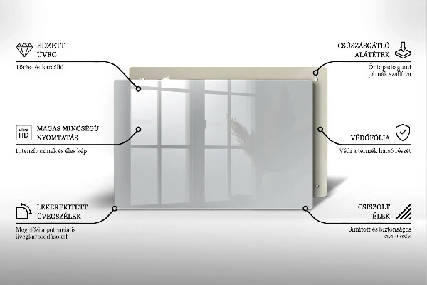 Skleněná deska do kuchyně Šedá barva