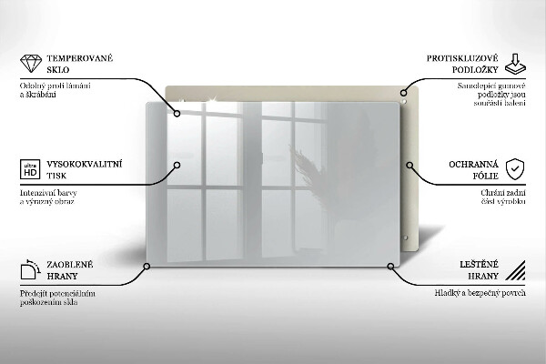 Skleněná deska do kuchyně Šedá barva