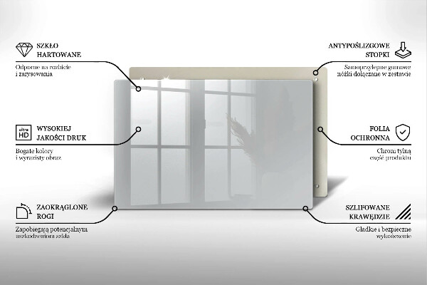 Skleněná deska do kuchyně Šedá barva