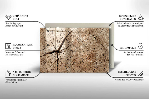 Krájecí prkénko skleněné Průřez stromem