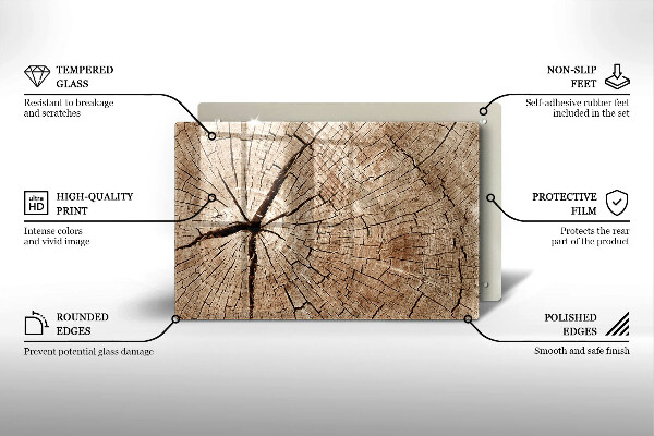 Krájecí prkénko skleněné Průřez stromem