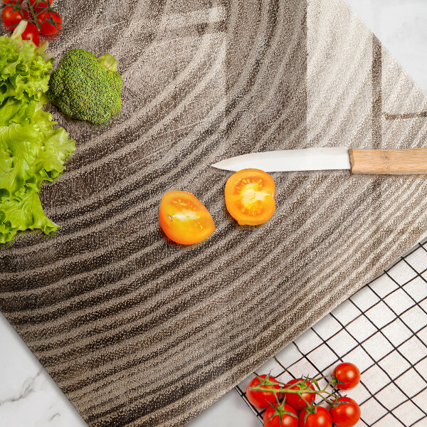 Krájecí prkénko skleněné Dřevěné kroužky