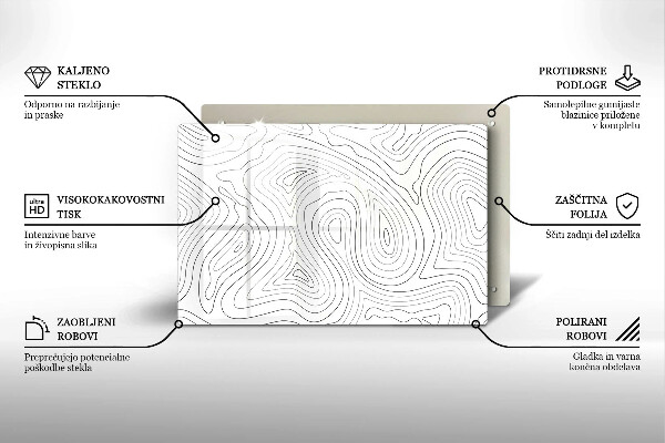 Skleněná deska do kuchyně Abstraktní tvary