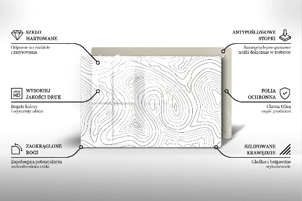 Skleněná deska do kuchyně Abstraktní tvary