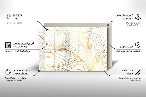 Skleněná deska do kuchyně Moderní čáry vzor