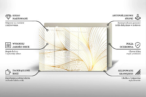 Skleněná deska do kuchyně Moderní čáry vzor