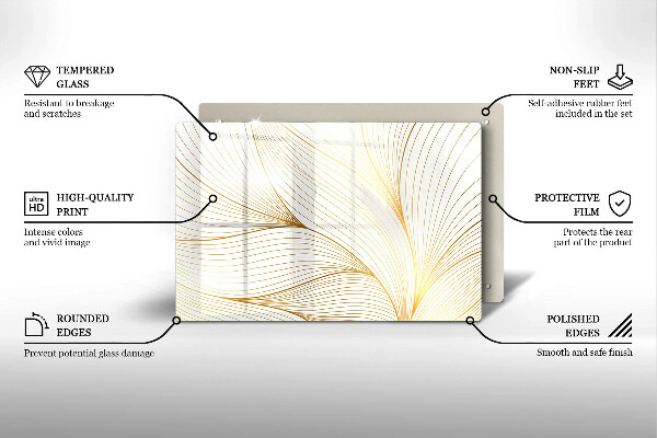 Skleněná deska do kuchyně Moderní čáry vzor