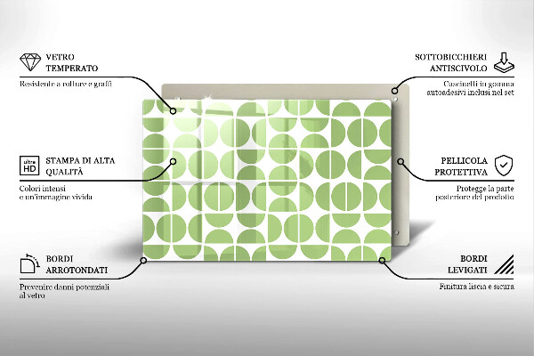 Skleněná deska do kuchyně Vzor boho tvarů